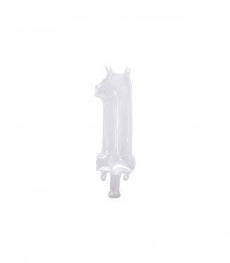 PALLONCINO MYLAR  cm.36 NUMERO TRASPARENTE 1