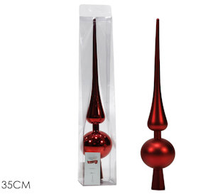 PUNTALE ALBERO CM.H.35 IN PLASTICA ROSSO 497211 GENERAL