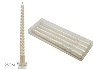 CANDELA CLASSICA TORCIGLIONI CM.25 BIANCA CONF. DA 4PZ 411672 GENERAL