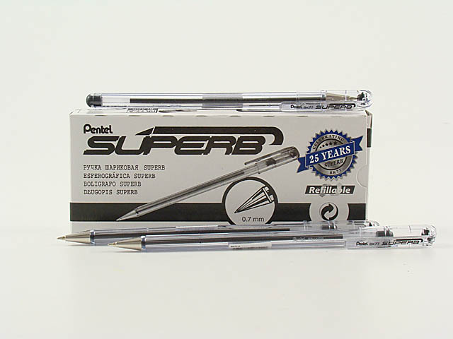 PENNA PENTEL SUPERB 0,7 NERA pezzi 12
