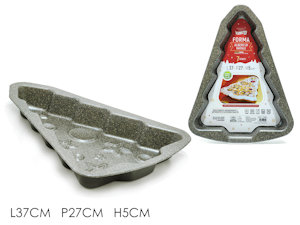 CUCINA DOLCI FORMA STAMPO ALBERO NATALE ANTIADERENTE CM.37x27xH.5 893890 GE