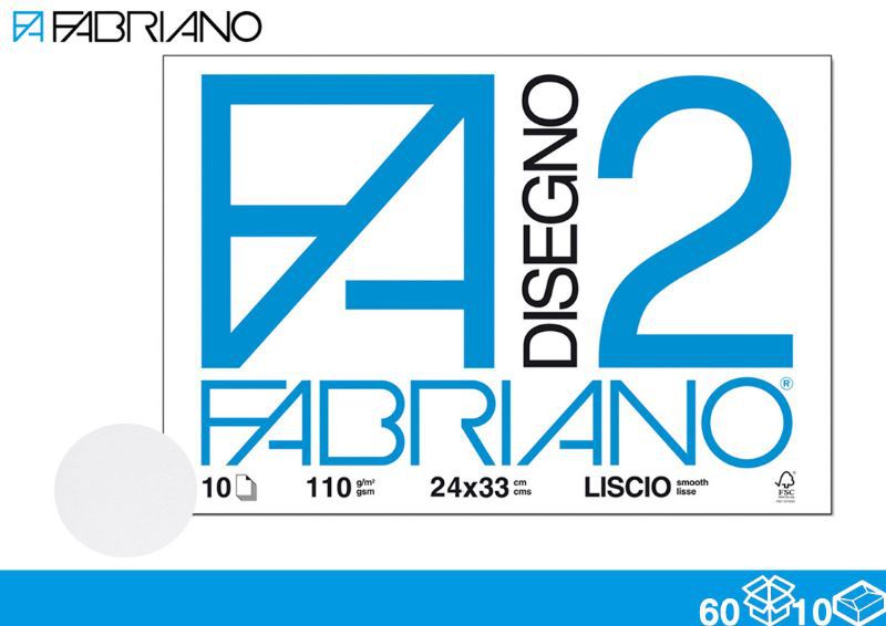 ALBUM DISEGNO FABRIANO F2 24x33 LISCIO PEZZI 10