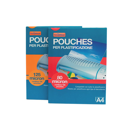 POUCHES A CALDO A4 CM.21x29,7 MICRON 80 CONF.100PZ. NIKOFFICE