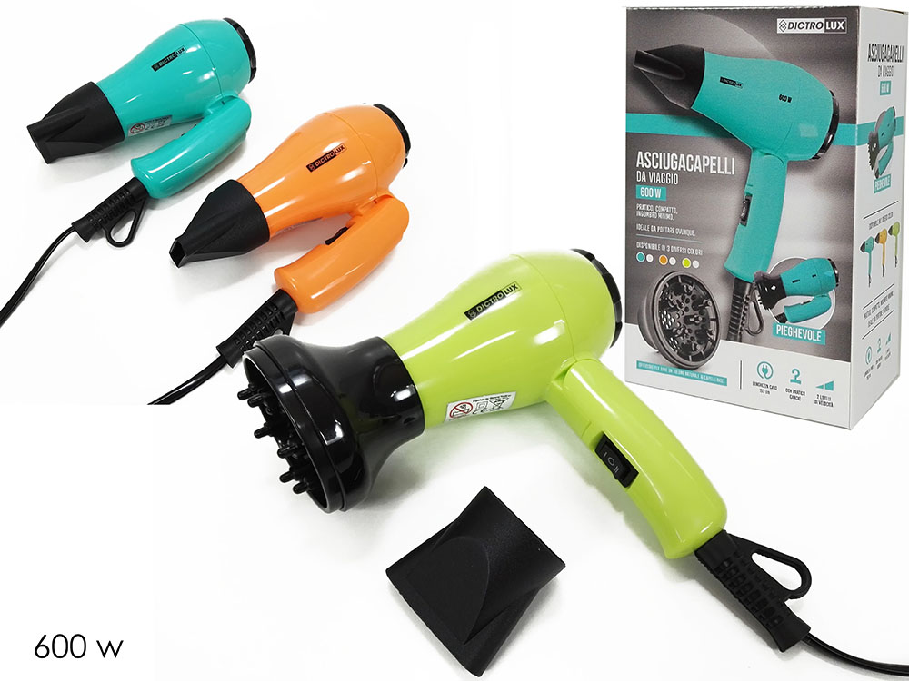 PHON DA VIAGGIO PIEGHEVOLE CON DIFFUSORE 600W COLOR 588205 DICTROLUX
