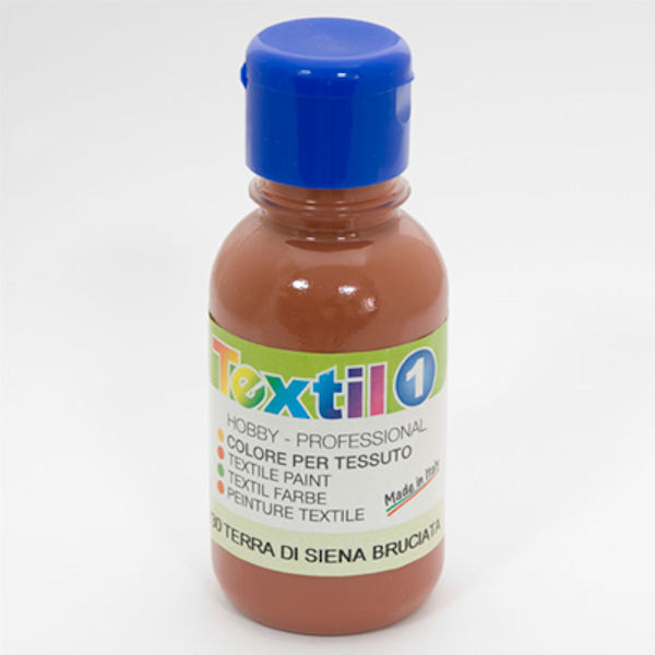 COLORE PER TESSUTO IN FLACONE 125 ML. TERRA DI SIENA PRIMO