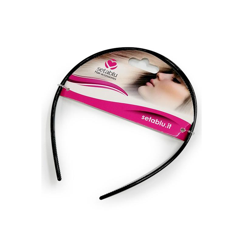CAPELLI CERCHIETTO CLASSICO STRETTO 8MM. NERO SETABLU