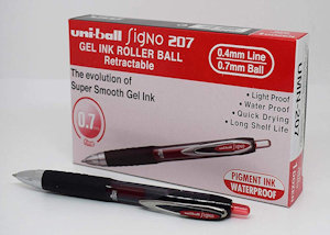 PENNA UNI-BALL SIGNO 207 ROSSA pezzi 12