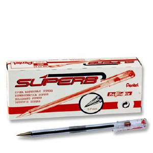 PENNA PENTEL SUPERB 0,7 ROSSA pezzi 12