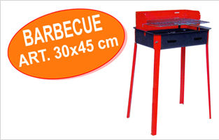 BARBECUE A CARBONE RETTANGOLARE CM.30x45 F.D.