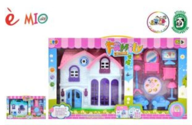 CASA VILLA KIT CON ACCESSORI CM.38x22x7 IN SCATOLA EOLD.