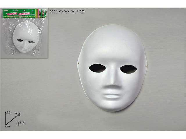 MASCHERA DECOUPAGE BIANCA VISO DONNA