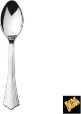 CUCCHIAIO IN PLASTICA RIUTILIZZABILE METAL CM.18 CONF.10PZ.