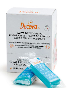 PASTA DI ZUCCHERO 100G. AZZURRA NO E171 DECORA