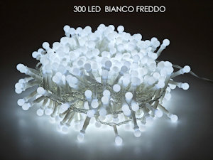 300 LED MINILUCCIOLE CILIEGIA ESTERNO MT.12+6,5 CAVO BIANCA FREDDA PROGRAMMABIL