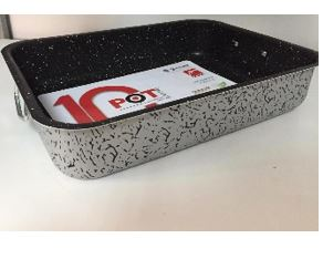 TEGLIA SFORNATUTTO ALTA RETTANGOLARE GREYSTONE CM.25 POT