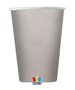 BIO IN CARTA BICCHIERI 200cc. ARGENTO MATTO CONF.25PZ. BIGPARTY