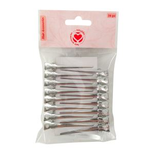 CAPELLI PINZA PER CAPELLI BECCO CICOGNA IN ALLUMINIO CONF.16PZ. 02289 SETABLU