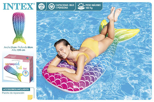 MATERASSINO SAGOMATO SIRENA CM.178x71 INTEX 58788