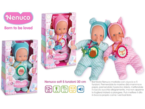 NENUCO BAMBOLOTTO SOFT BABY 5 FUNZIONI