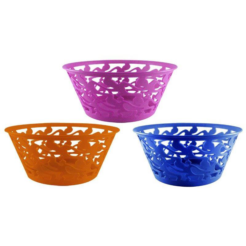 CESTINO DA TAVOLA IN PLASTICA TONDO CM.21x9 ALLEGRO COLOR KASAVIVA