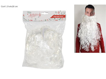 BABBO NATALE SOLO BARBA BIANCA GRANDE IN BUSTA DUESSE