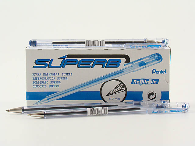 PENNA PENTEL SUPERB 0,7 BLU pezzi 12