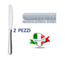 POSATE COLTELLO DA TAVOLA ACCIAIO INOX CONF.2 PZ. GNALI