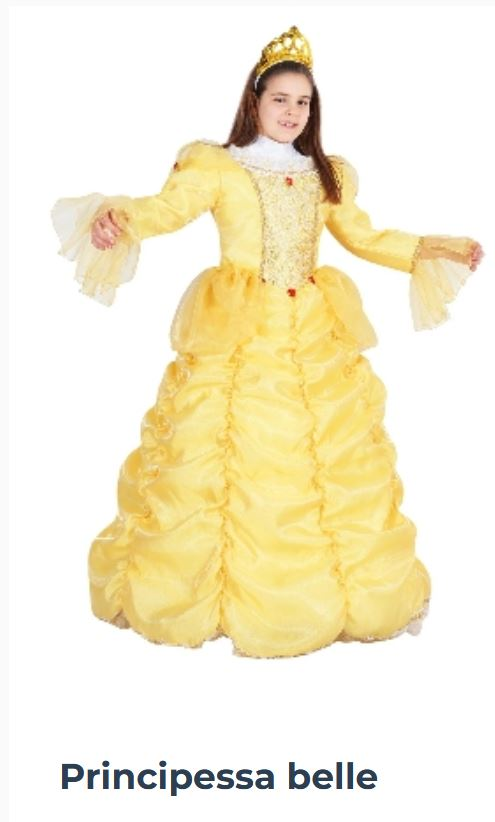 COSTUME PRINCIPESSA BELLE 6/7 ANNI DI PEGASUS 1571