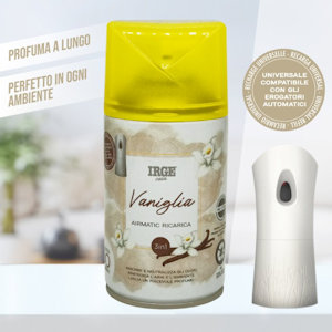 DEODORANTE AMBIENTE SPRAY RICARICA IRGE VANIGLIA 250ML.