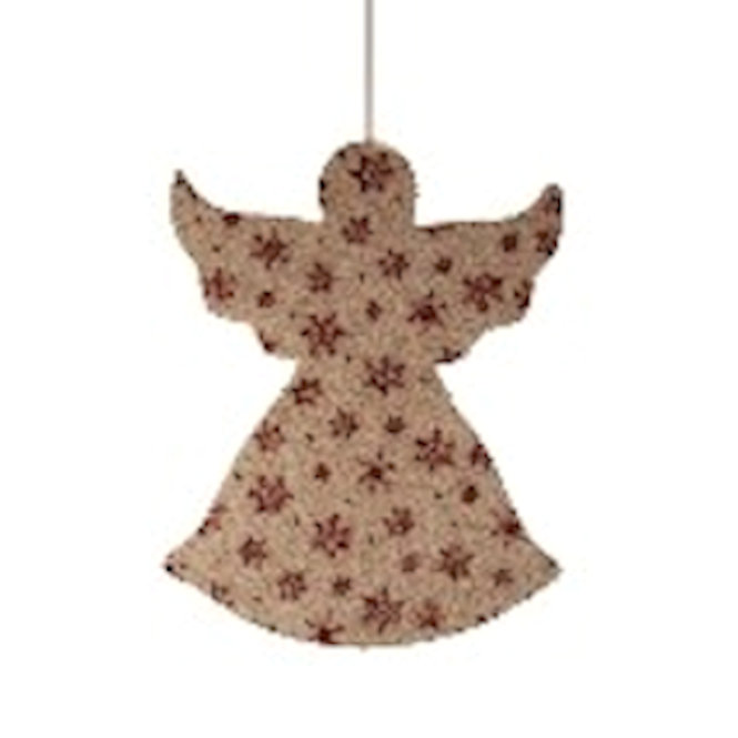 APPENDINO ANGELO CON JUTA DECORATO CON STELLE ROSSE CM.30 IDEA'S 929432