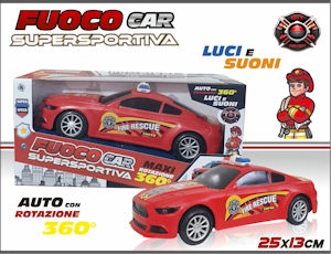 POMPIERI AUTO LUCI E SUONI MOVIMENTO 360° PLAYMORE