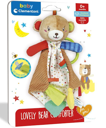 BABY PELUCHE COPERTINA MORBIDA ORSETTO 0+ MESI 17786 CLEMENTONI