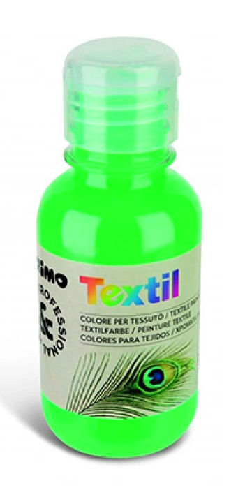 COLORE PER TESSUTO IN FLACONE 125 ML. FLUO VERDE PRIMO