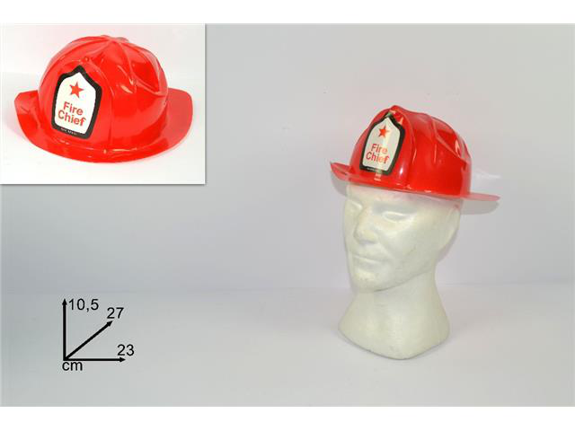 ACCESSORI TESTA CAPPELLO POMPIERE IN PLASTICA