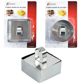 UTENSILE COPPAPASTA CON COPERCHIO IN ACCIAIO SU BLISTER KASAVIVA