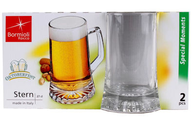 BICCHIERE BIRRA SET. 2PZ.VETRO SERIE STERN 200 ML. BORMIOLI