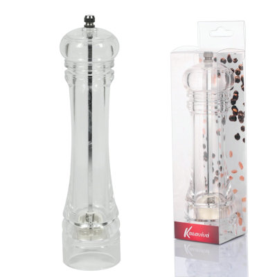 SPARGITORI MACINA SALE E PEPE 2 IN 1 CM.H.20 IN VETRO KASAVIVA