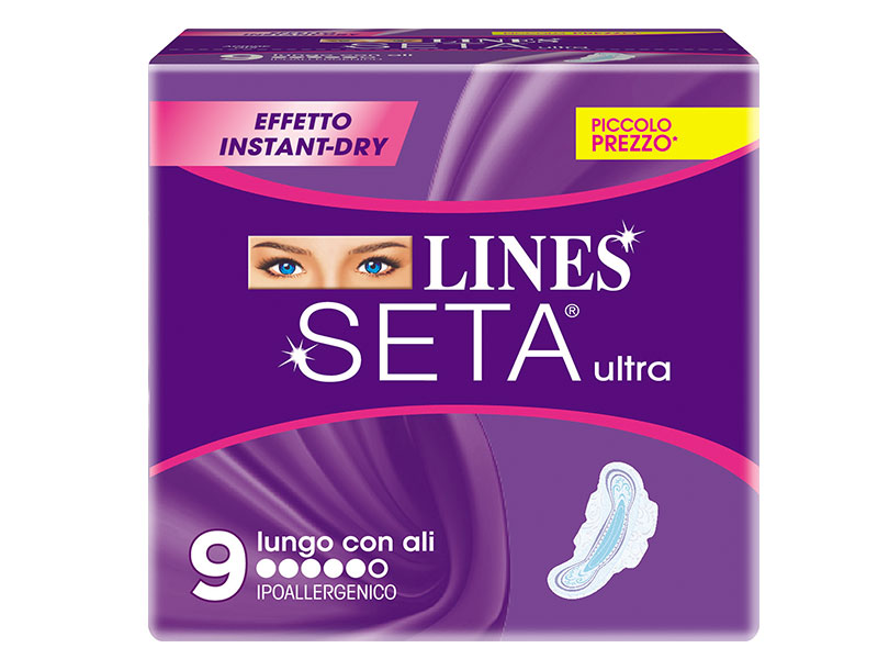 ASSORBENTI LINES SETA ULTRA LUNGO CONF.9PZ.