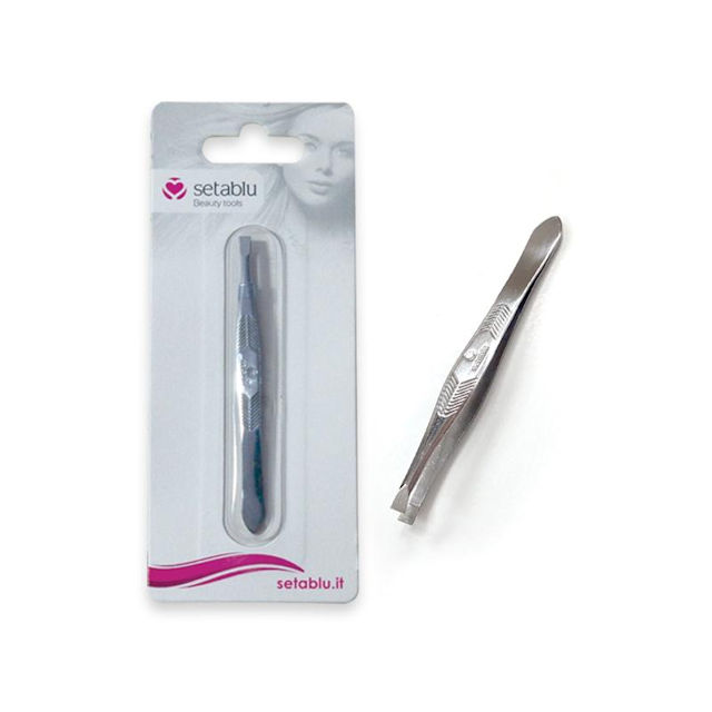 MAKE UP PINZETTA CIGLIA ARGENTO PUNTA DIRITTA SETABLU