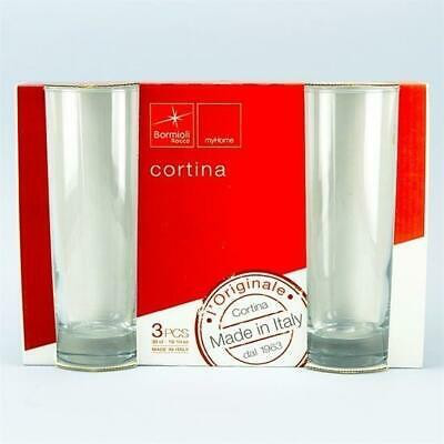 BICCHIERE BIBITA 300ML. VETRO LISCIO SET.3PZ. CORTINA LONG DRINK 32 BORMIOLI