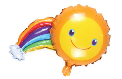 PALLONCINO MYLAR SAGOMA PAESAGGIO SOLE CON ARCOBALENO