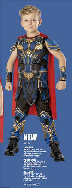 COSTUME PERSONAGGIO THOR DELUXE TAGLIA L 7/8 ANNI