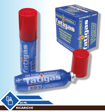 RICARICA GAS BUTANO FLACONE 60ML. FATIGATI