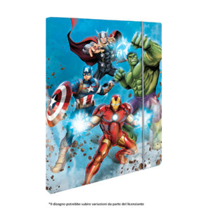 CARTELLA IN CARTONCINO CON ELASTICO 1CM AVENGERS