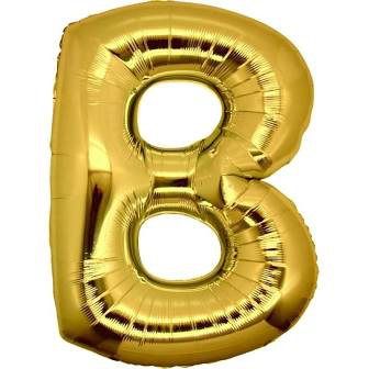 PALLONCINO MYLAR  LETTERA oro B cm.102 D.40 BIGPARTY