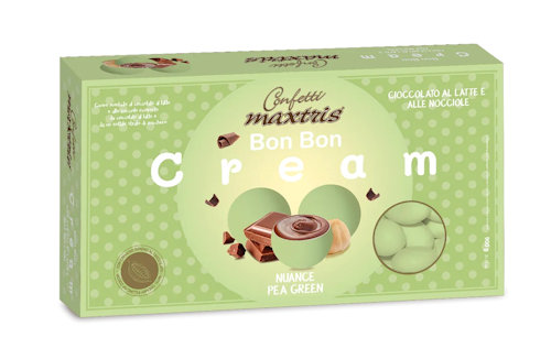 CONFETTI MAXTRIS AL CIOCCOLATO 900KG. BON BON CREAM NUANCE PEA GREEN
