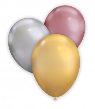 PALLONCINI 13 POLLICI CHROME CM.33 ASSORTITI CONF.50PZ.