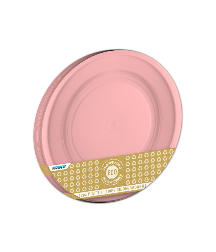 BIO IN CARTA PIATTI CM.18 ROSA CONF.12PZ.
