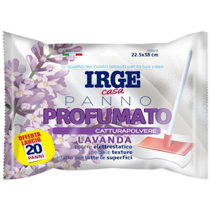 PANNO CATTURAPOLVERE CM.22x38 CONF.20PZ. PROFUMATO LAVANDA IRGE