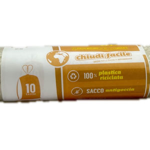 SPAZZATURA sacchi N.U. 70x110 CONF. 10PZ. TRASPARENTE AMBRA CON MANICI BEST053